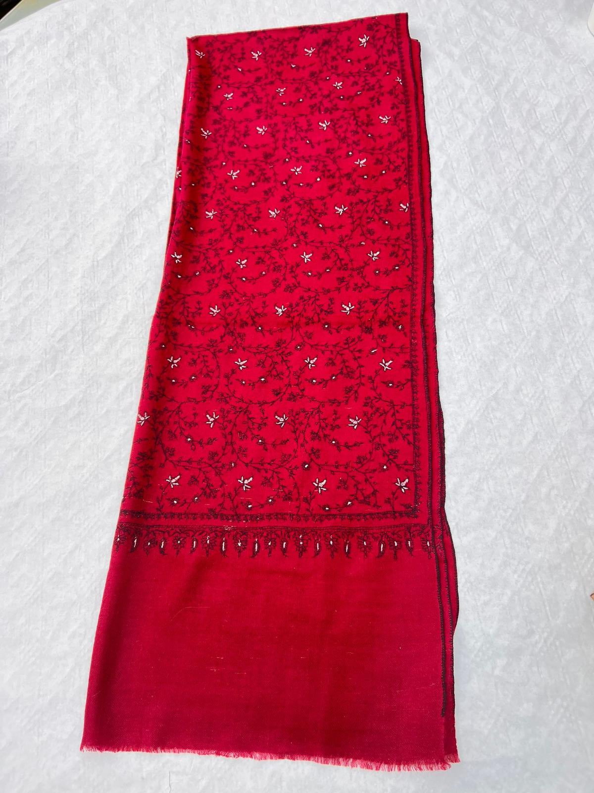 Pure Pashmina Stole | 100% Authentic | Hand made | Hand embroidered | Traditional Kashmiri Ladies Stole