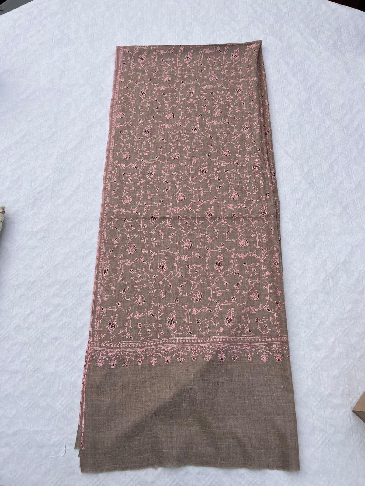 Pure Pashmina Stole | 100% Authentic | Hand made | Hand embroidered | Traditional Kashmiri Ladies Stole