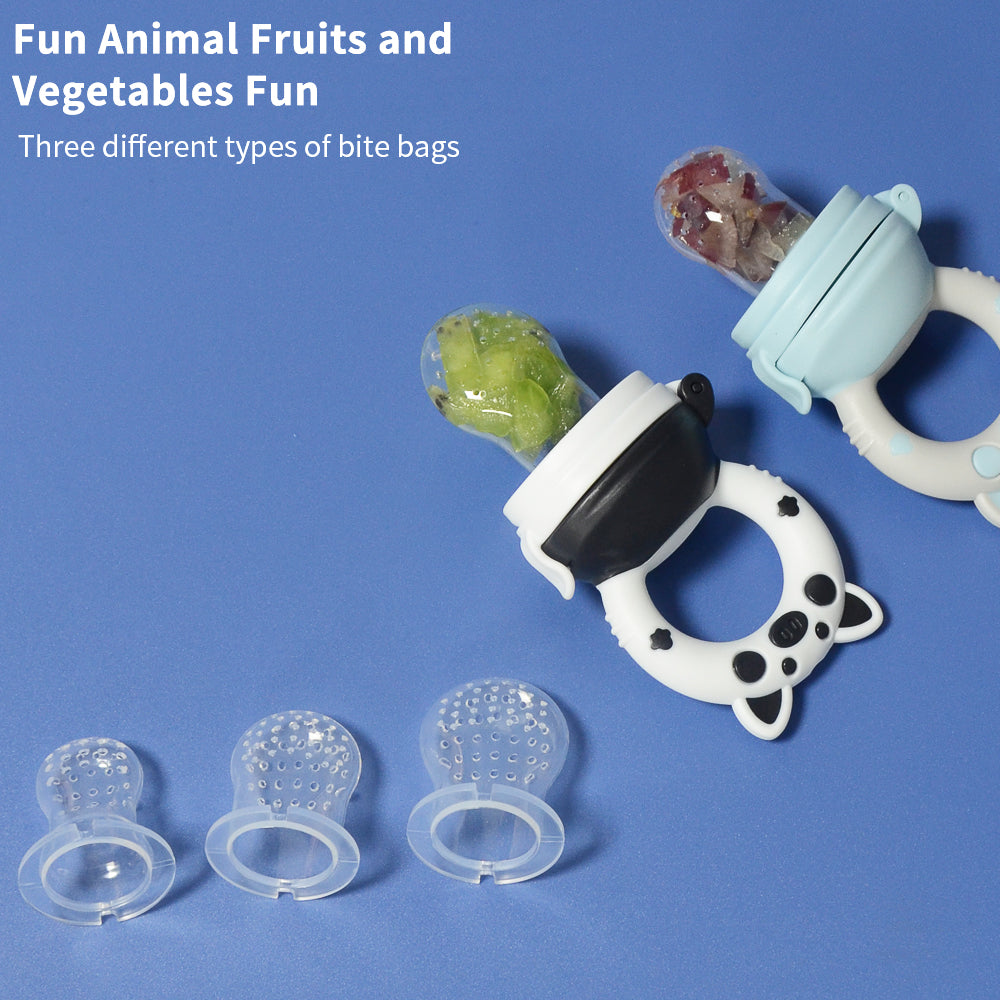 BPA free Silicone baby bite fruit and veg pacifier & baby training teether