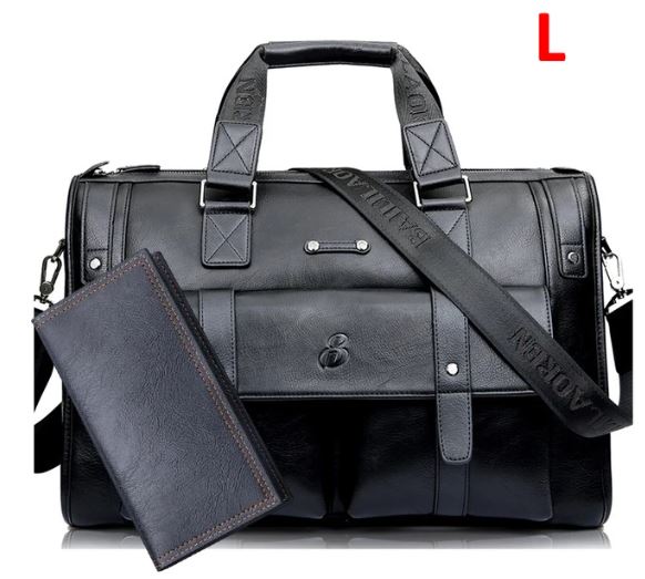 Men PU Leather Black Briefcase Business Handbag Messenger Bags Male Vintage Shoulder Bag Men's Large Laptop Travel Bags Hot XA177ZC