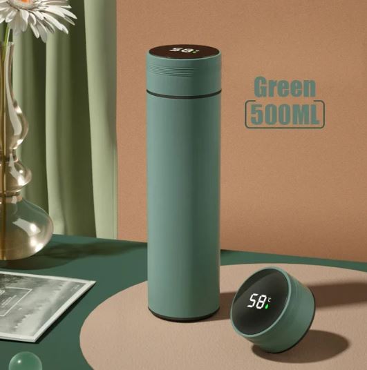 Stainless Steel Smart Water Bottle, Leak Proof, Double Walled, Keep Drink Hot & Cold, LCD Temperature Display