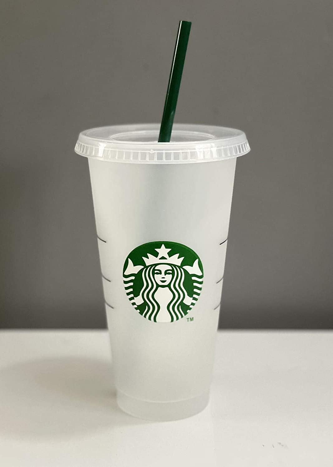 Starbucks Siren Logo Reusable Plastic Cold Cup, 24 fl oz