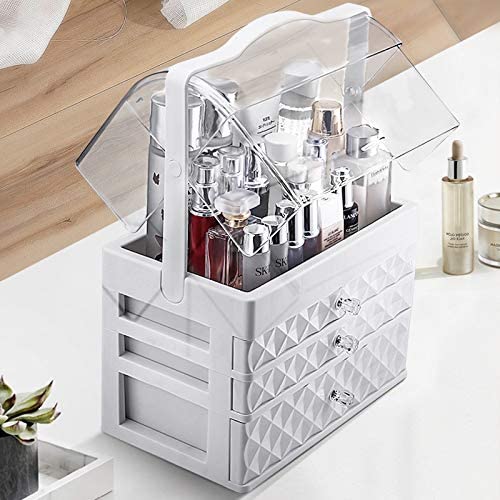 VISIONGOOD White Beauty Acrylic Case Cosmetic Organizers